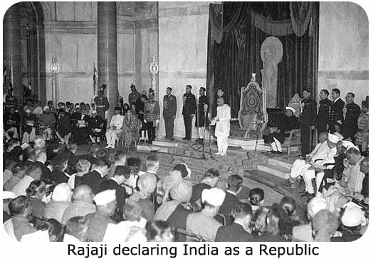 Rajiji declaring India as a Republic